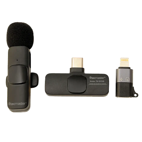 MICROFONO INALAMBRICO PARA IPHONE Y TIPO C TM-300518 TECMASTER