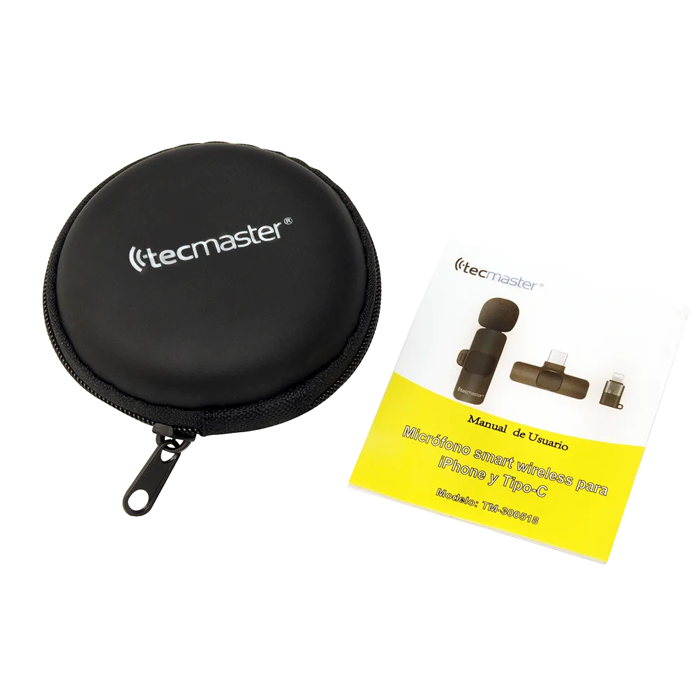 MICROFONO INALAMBRICO PARA IPHONE Y TIPO C TM-300518 TECMASTER 2