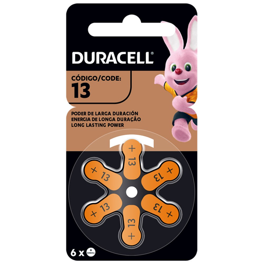 Pila Auditiva Ha 13 Duracell 6 Unidades 2
