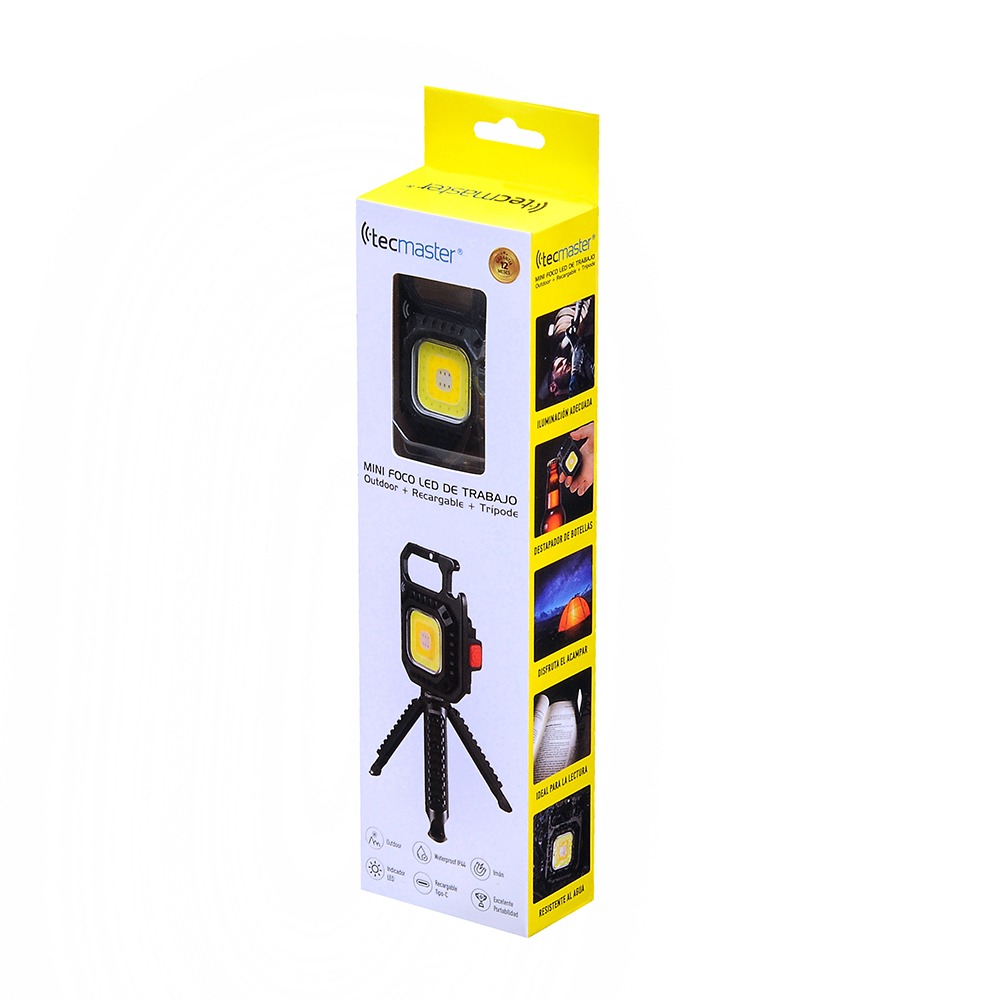 LINTERNA MINI LIGTH RECARGABLE TIPO C OUTDOOR TM-800103 TECMASTER 4