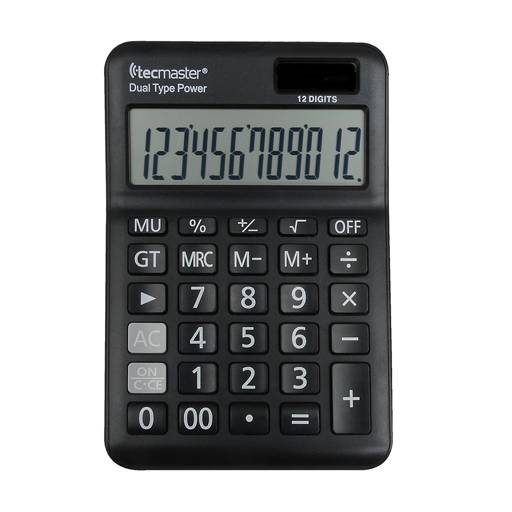 CALCULADORA CON PANEL SOLAR 12 DIGITOS TM-10558 TECMASTER 1