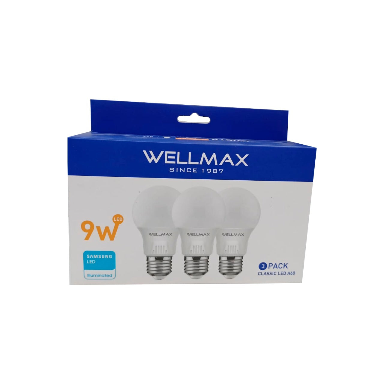 Pack 3 Ampolletas Led Ballet A60 9W Blanco-Cálido Wellmax 1