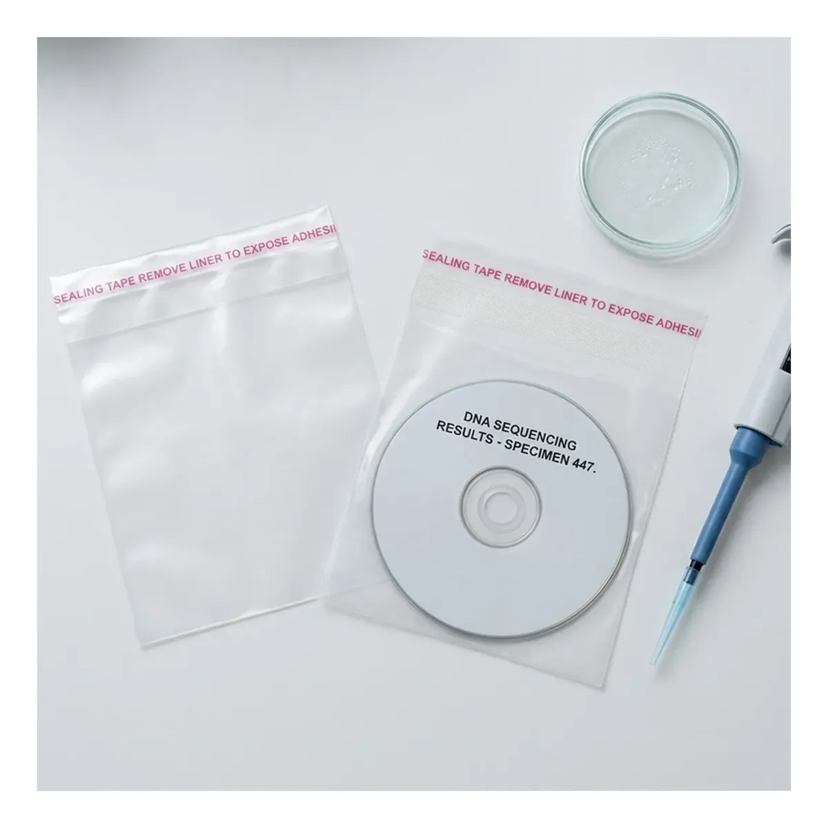 Bolsa Plástica Transparente para CD/DVD con Sello (Pack 100 Unidades) 2