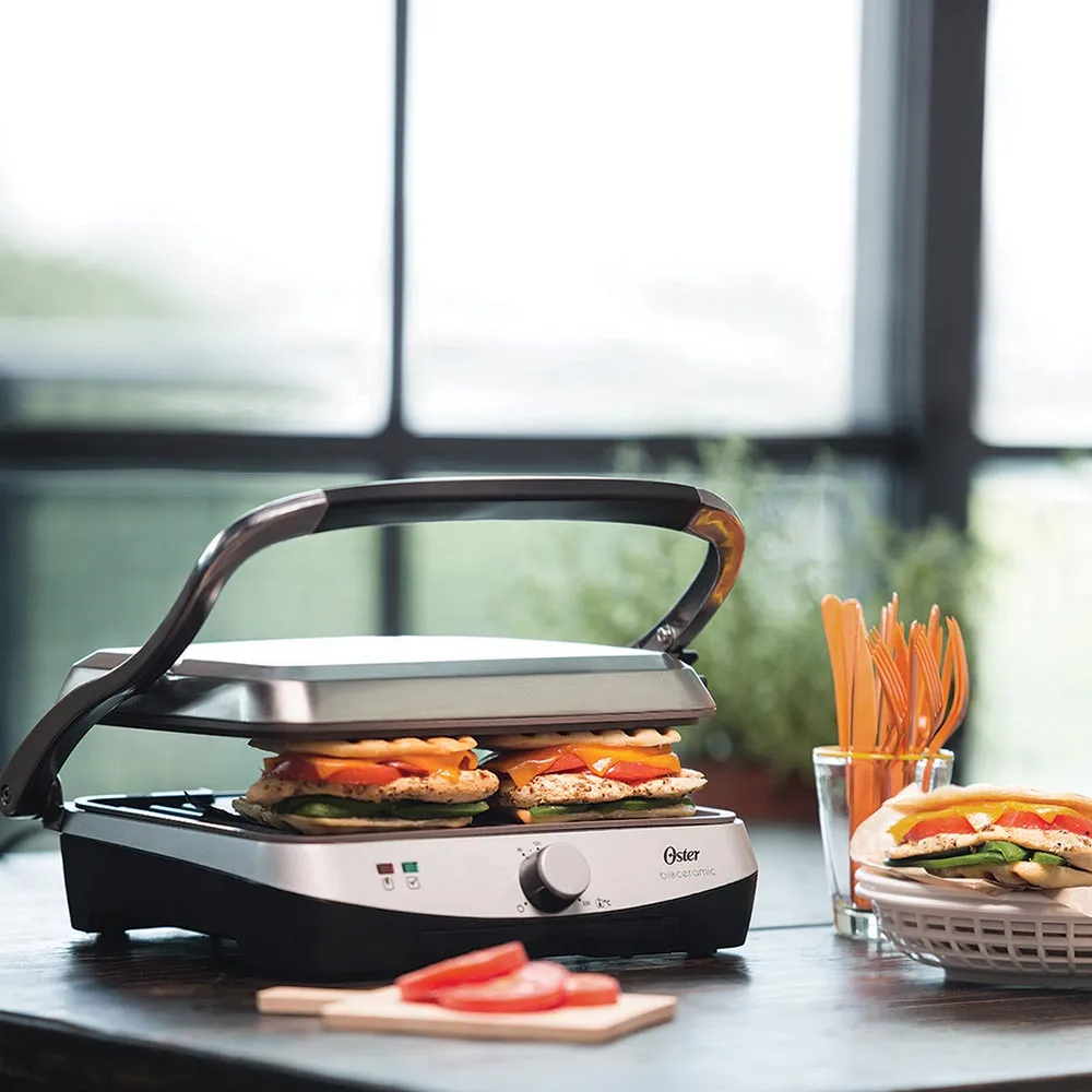 Parrilla y panini Oster® revestimiento Bioceramic® CKSTPA4881 5