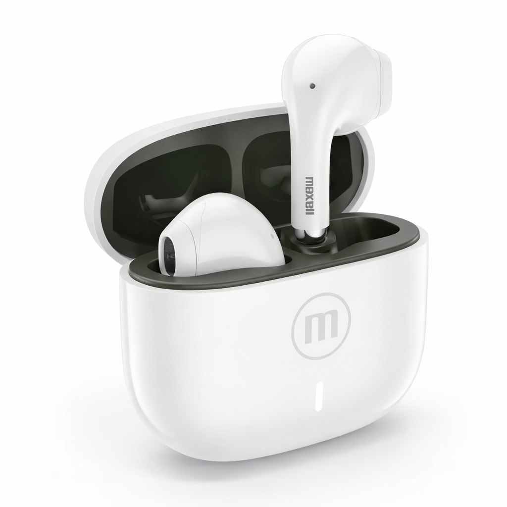 AUDIFONO BLUETOOTH EB-BTTWS23 WHITE/GRN ELIO MAXELL 1