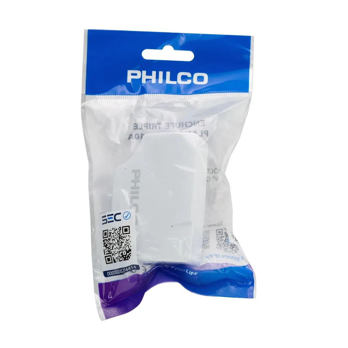 ENCHUFE TRIPLE PLANO 2500W 78568 PHILCO 1