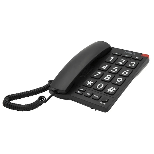 Telefono Fijo Philco Números Grandes 170Bk Negro 1