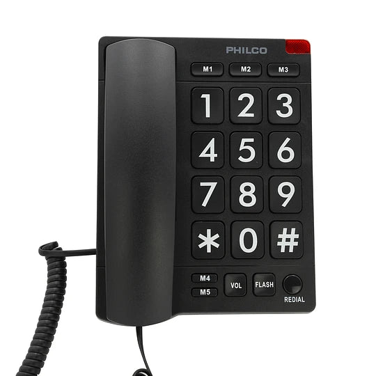 Telefono Fijo Philco Números Grandes 170Bk Negro 2