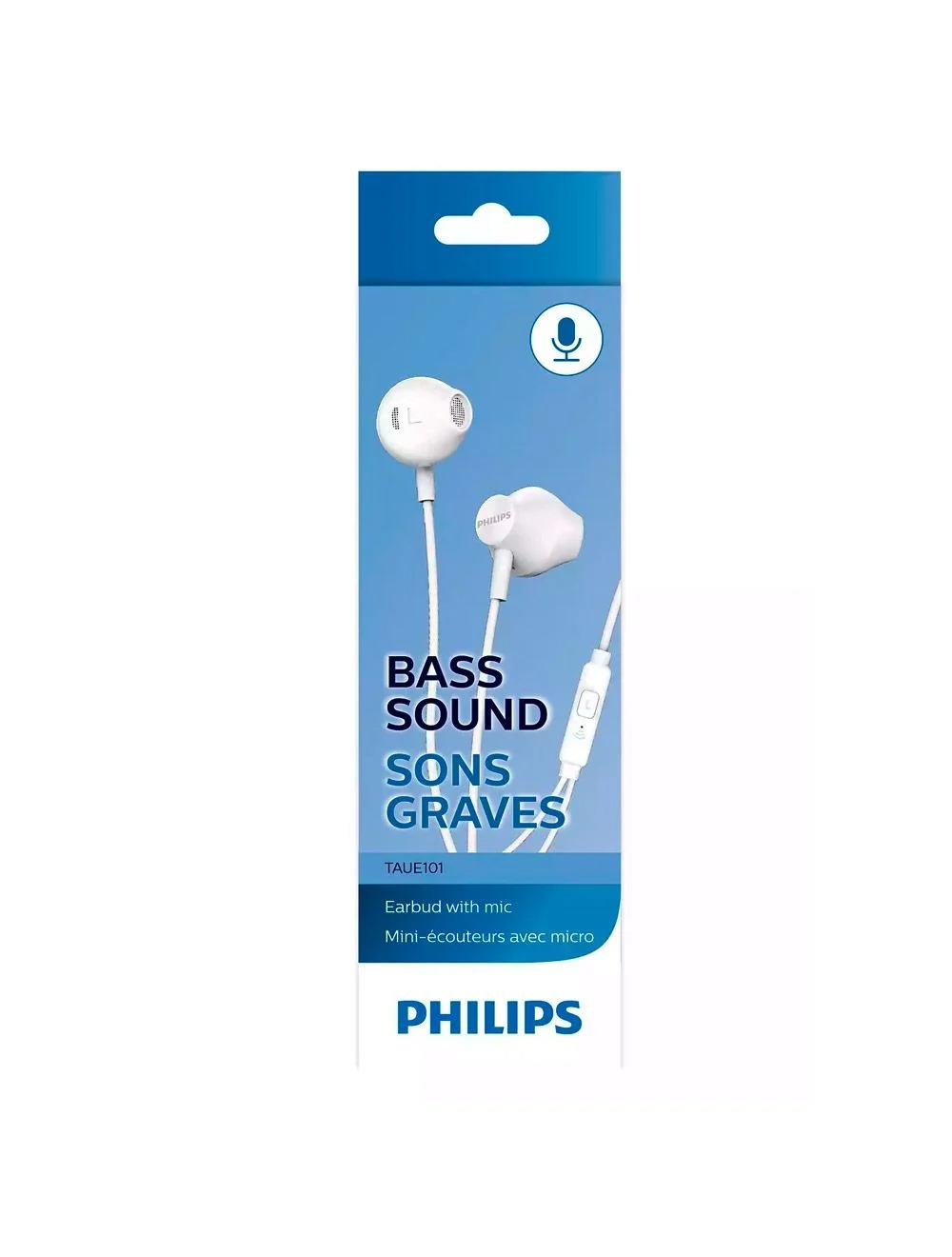 AUDIFONO MANOS LIBRES ON EAR TAUE 101 WT/00 BLANCO PHILIPS 2