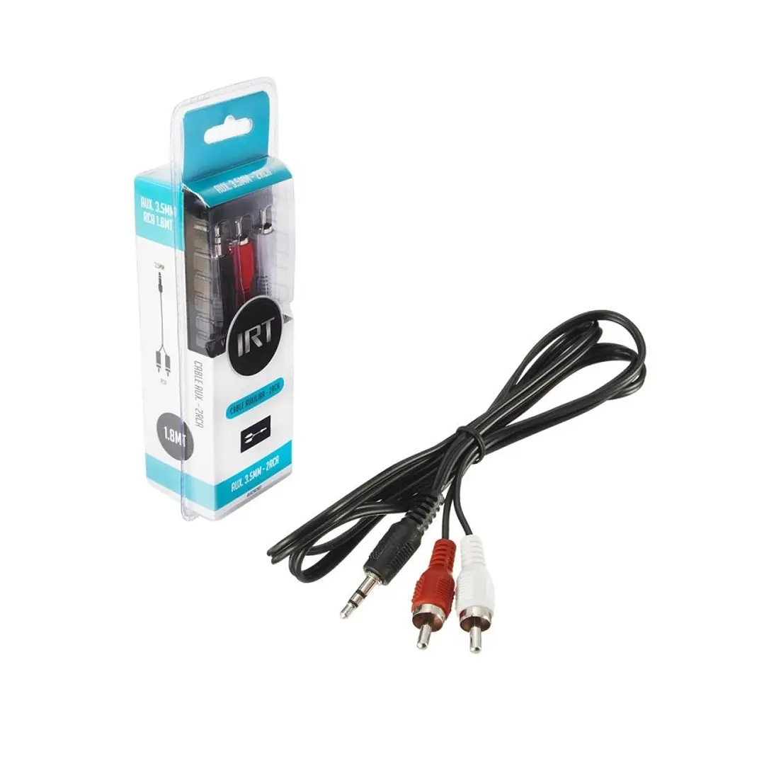 CABLE AUX/JACK 3.5 - 2RCA IRT 1
