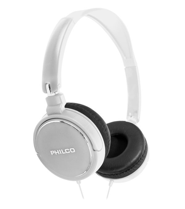 AUDIFONO C/CABLE FLAT WIRED 18BLK WHITE PHILCO  1