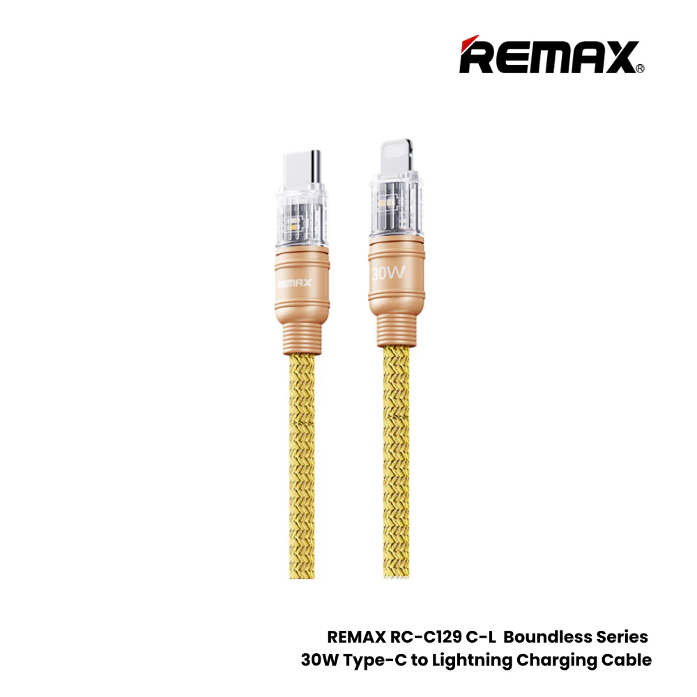 Cable Usb Tipo/C a Lightning 30W RC-C129 Gold Remax 1
