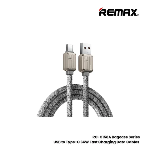 Cable USB A Tipo/C RC-C158 66W Gray Zinc Alloy REMAX 