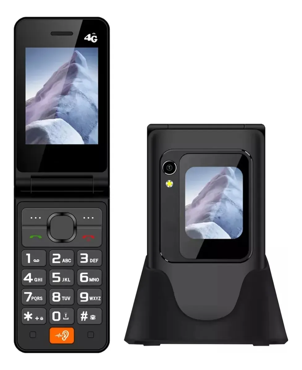 Teléfono Celular Adulto Mayor Dual SIM 2.8 Pulgadas TL705 Negro 1