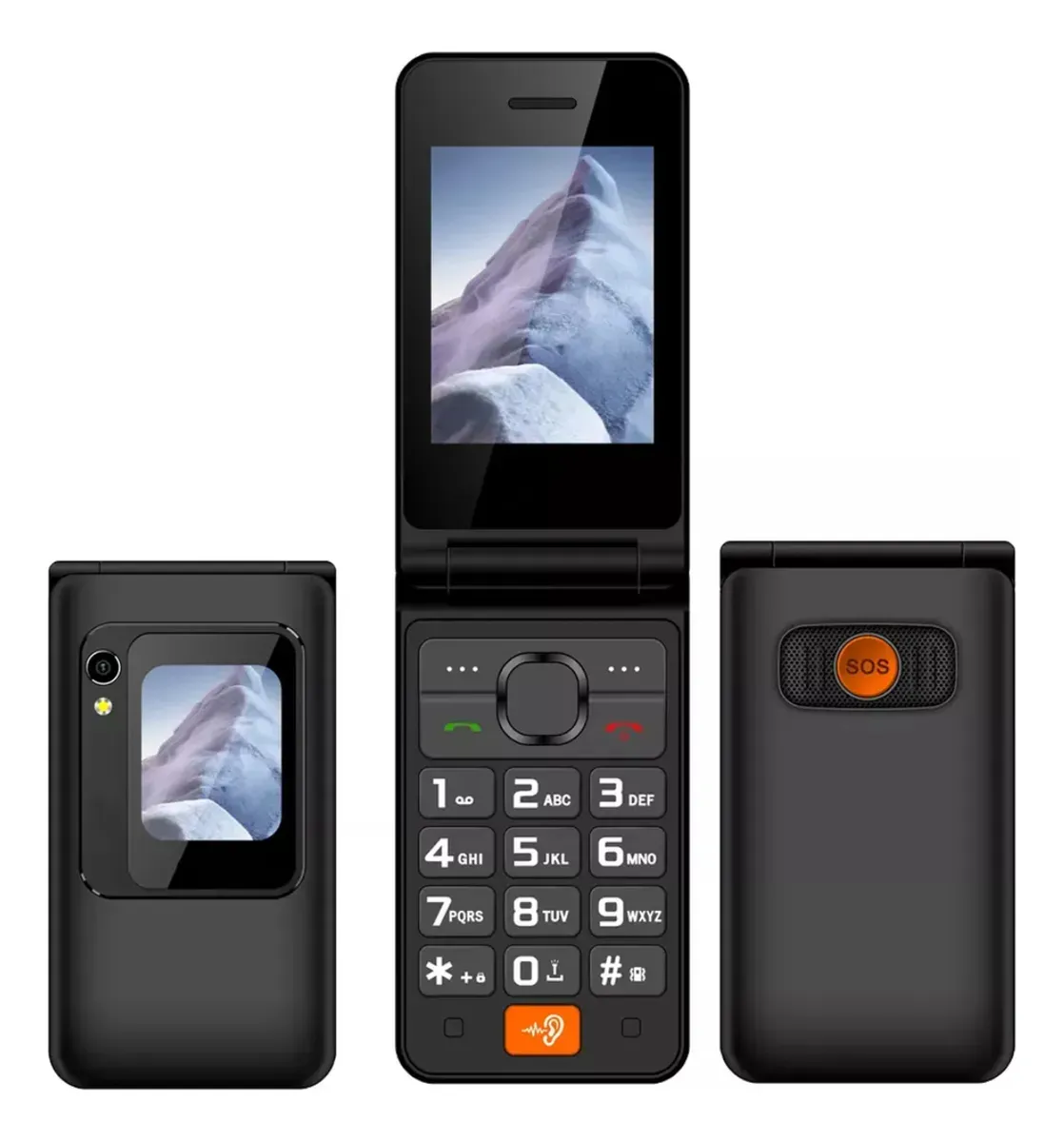 Teléfono Celular Adulto Mayor Dual SIM 2.8 Pulgadas TL705 Negro 2