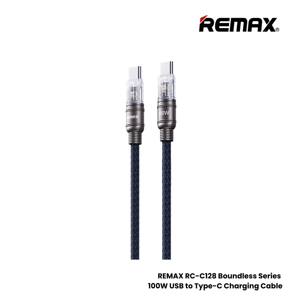 Cable USB/C A Tipo/C RC-C130 100W Blue Zinc Alloy Boundles REMAX  1