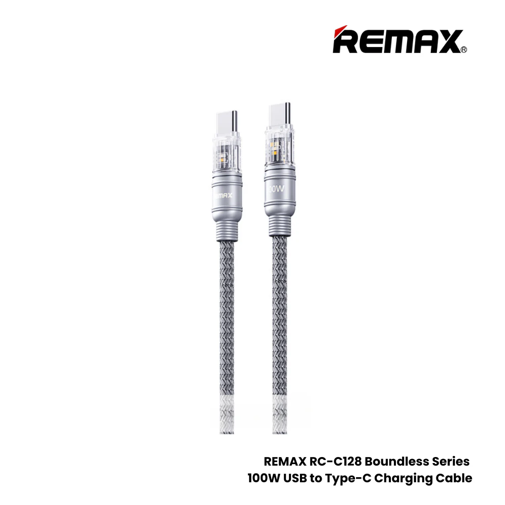 Cable USB/C A Tipo/C RC-C130 100W Silver Gray Zinc Alloy Boundles REMAX  1