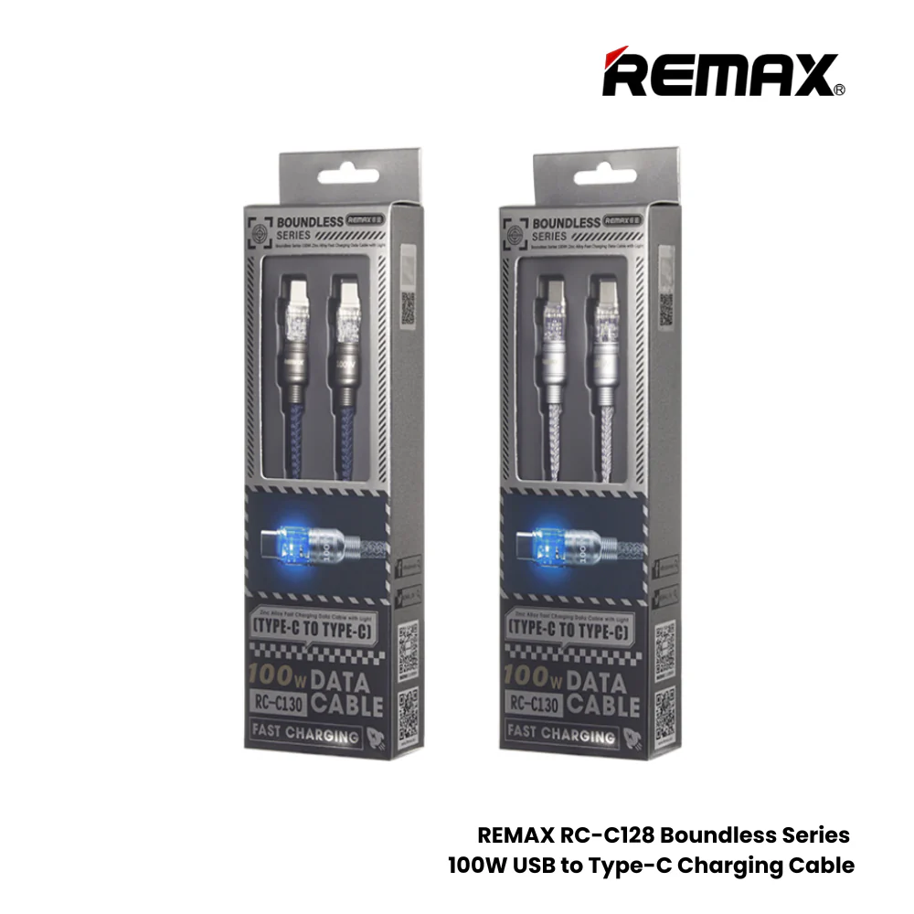 Cable USB/C A Tipo/C RC-C130 100W Silver Gray Zinc Alloy Boundles REMAX  3