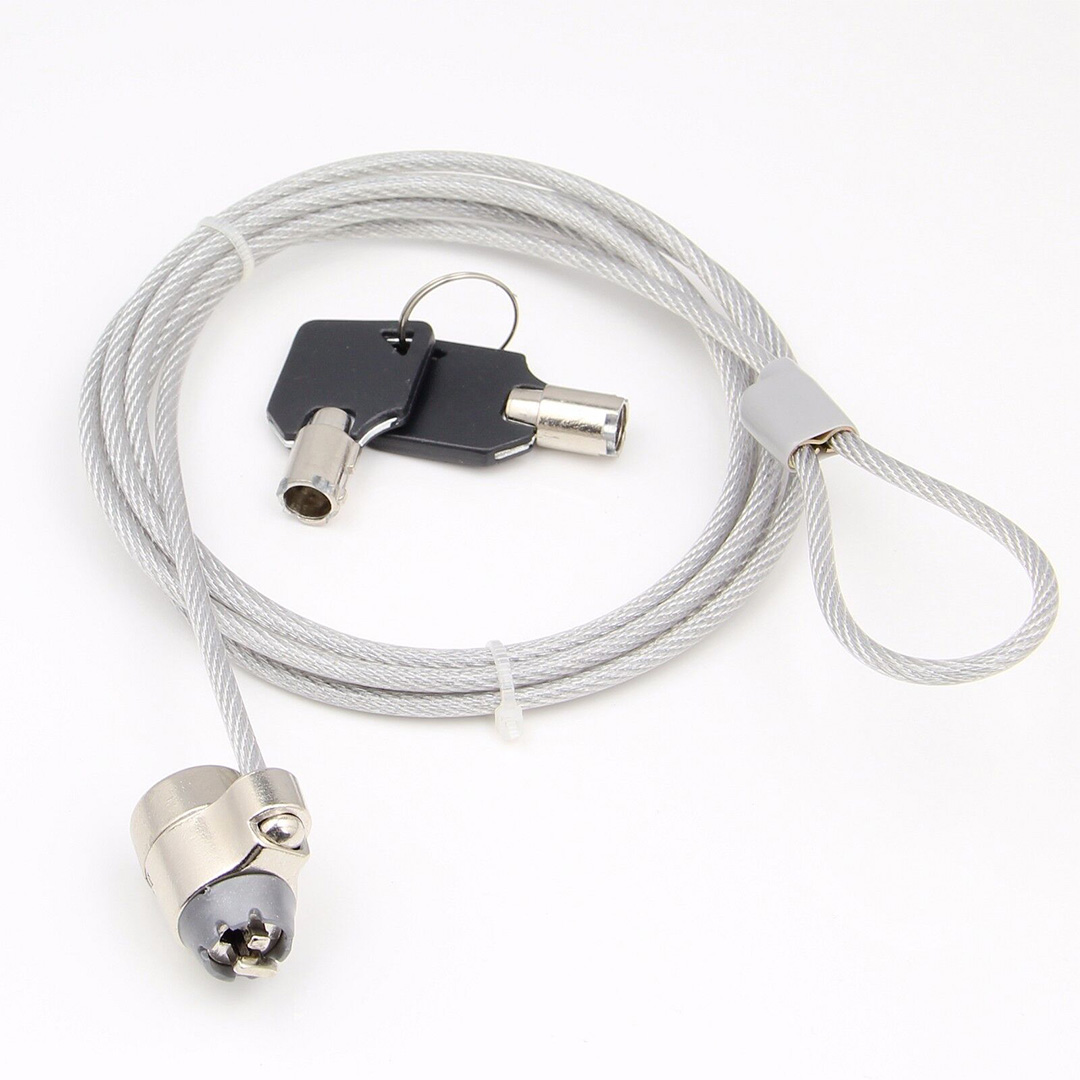 Candado para Notebook Slot Universal con Llave 1,8m de largo y 4mm  1