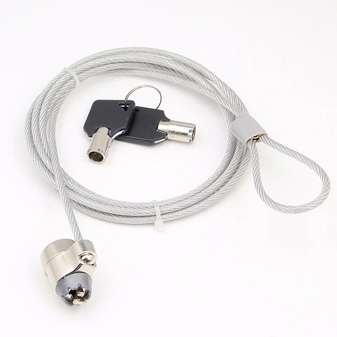 Candado para Notebook Slot Universal con Llave 1,8m de largo y 4mm 