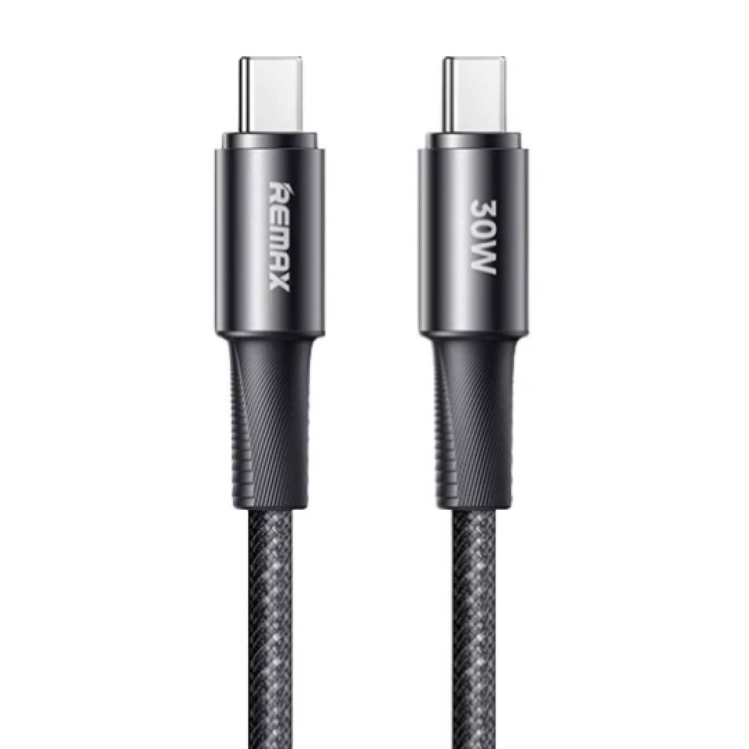 Cable USB Tipo/C A Tipo/C 30W Black 1,2MT RC-C100 REMAX  1
