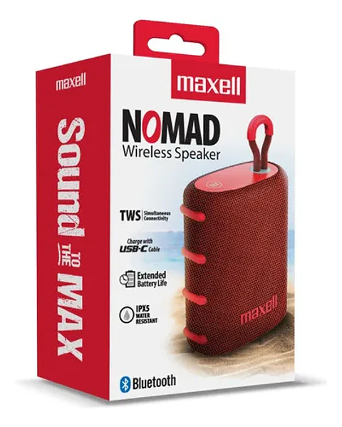 PARLANTE BLUETOOH NOMAD RED MAXELL