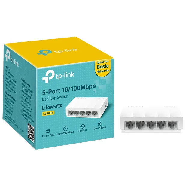 Switch De Escritorio De 5 Puertos 10/100Mbps Ls1005 TP-Link 3