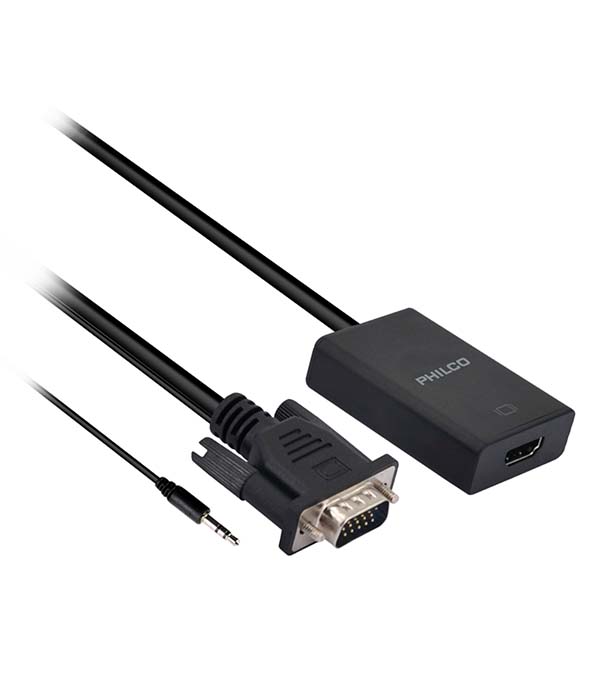 CONVERSOR VGA + AUDIO A HDMI FULL HD PLUG AND PLAY PHILCO 1