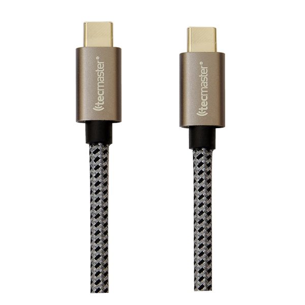 CABLE  TYPE-C 3.2 A TYPE-C 3.2 GRIS/NEGRO Macho/Macho 1