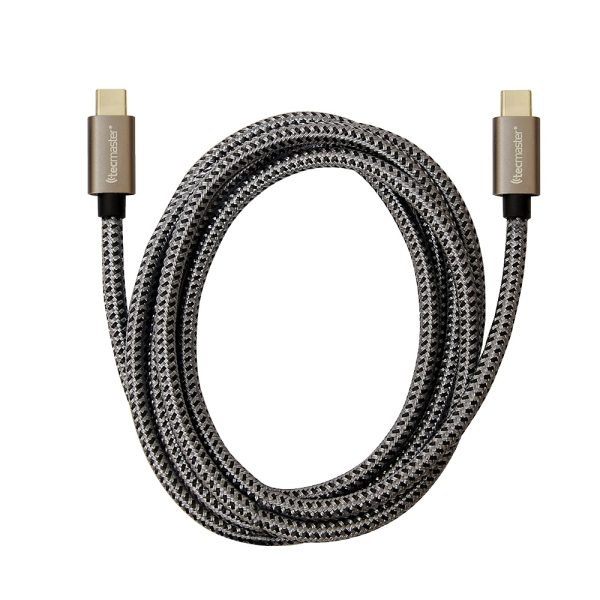 CABLE  TYPE-C 3.2 A TYPE-C 3.2 GRIS/NEGRO Macho/Macho 2