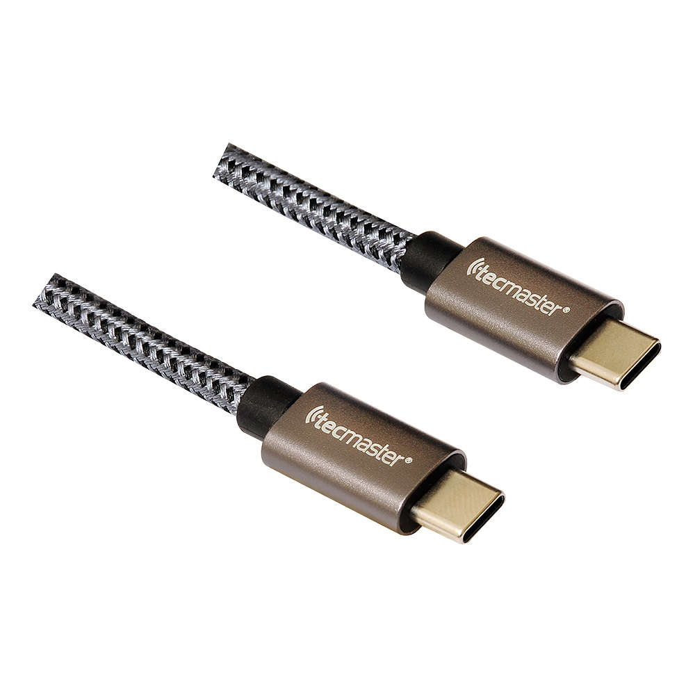 CABLE  TYPE-C 3.2 A TYPE-C 3.2 GRIS/NEGRO Macho/Macho 4
