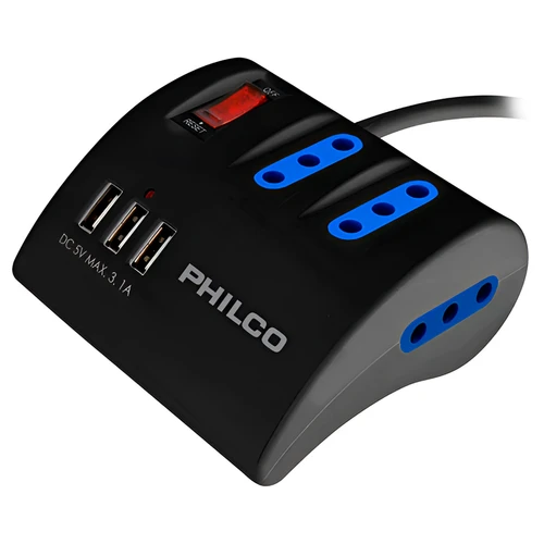 EXTENSION USB 3 POS 2043 NEGRO PHILCO 1