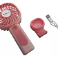 Mini Ventilador Recargable Portátil Rosado Tecnolab - Miniatura 3