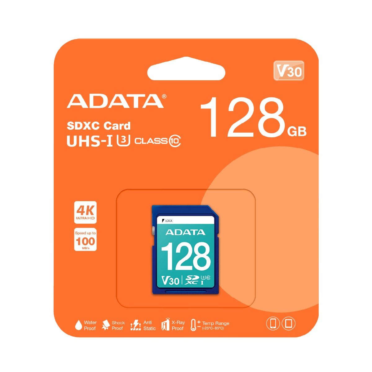 Memoria SD UHS-I Clase 10 V30 128GB ADATA 2