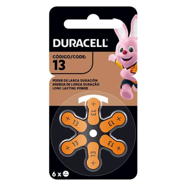 Pila Auditiva Duracell DA13 D1 Zinc Air Blíster 6 Unidades 1