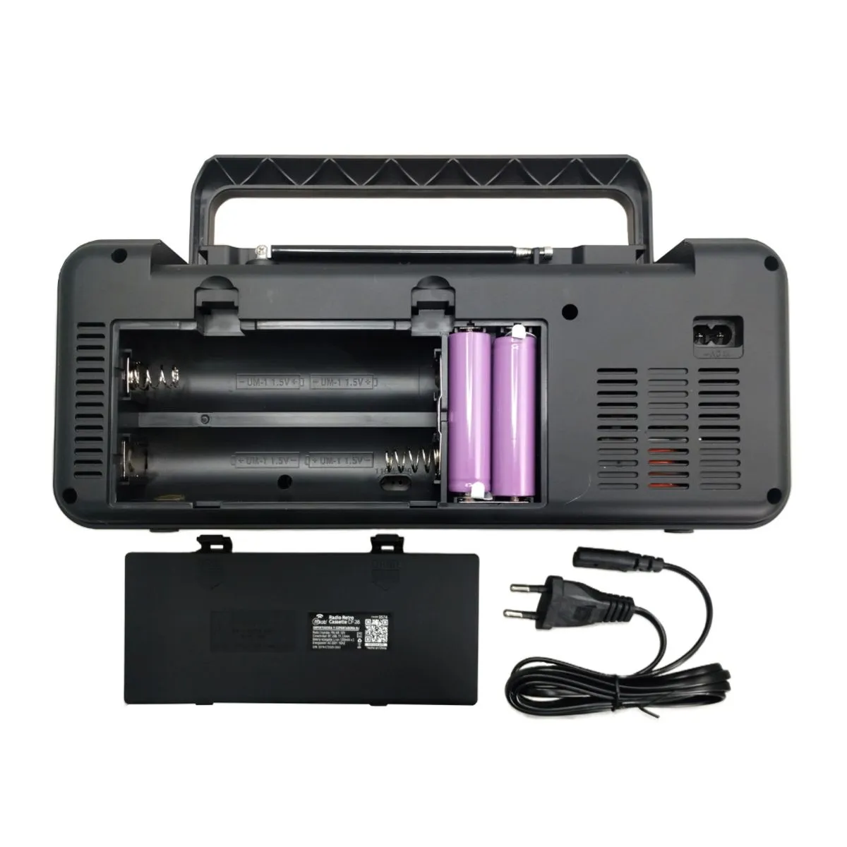 Radio Cassette Retro Recargable Mlab CF-28 Bluetooth USB SD Negro 2