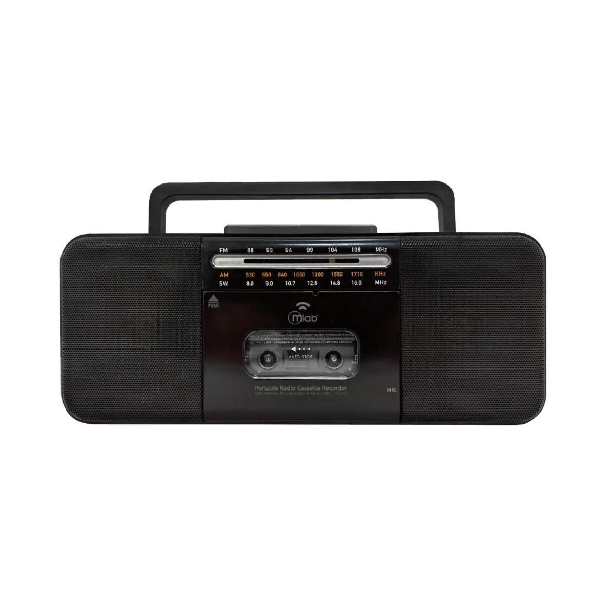 Radio Cassette Retro Recargable Mlab CF-28 Bluetooth USB SD Negro 4