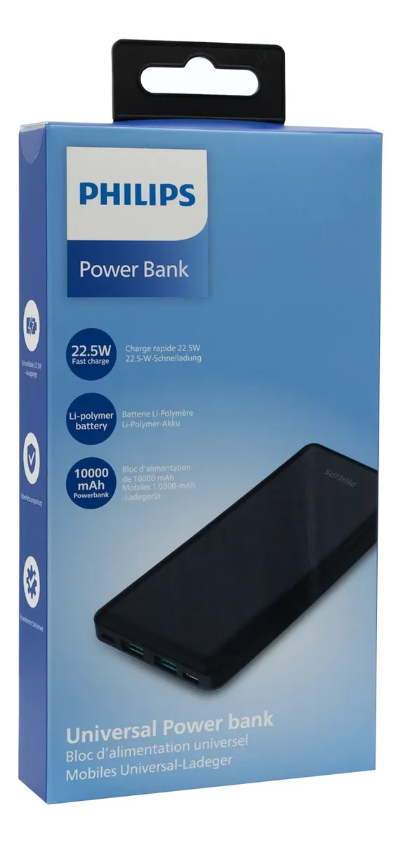 Power Bank Philips DLP7790HB/95 10000mAh USB Negro 4