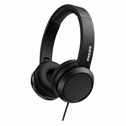 Audífonos Philips On Ear TAH4105WT/00 negro Con Cable y Micrófono