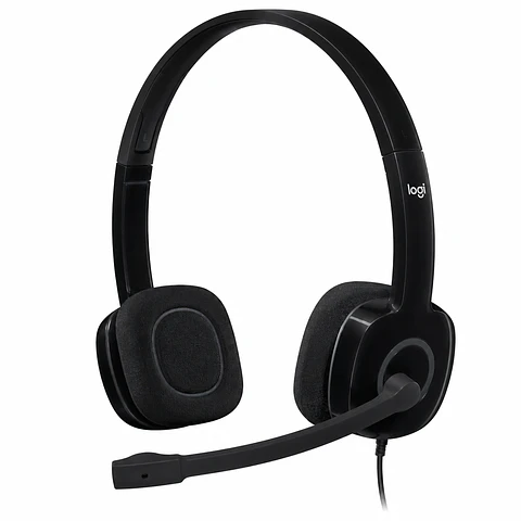Audífonos Logitech H151 Stereo Con Micrófono Y Cancelación De Ruido Negro