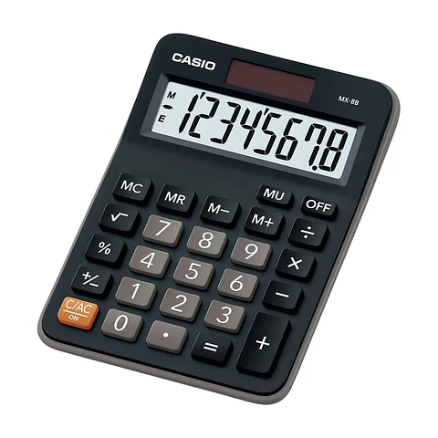 Calculadora De Sobremesa Casio MX-8B-W-DC Negra