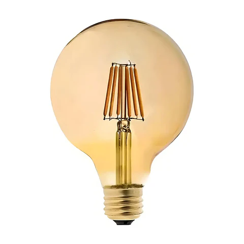 Ampolleta LED Wellmax G95 8W Luz Blanco Cálido