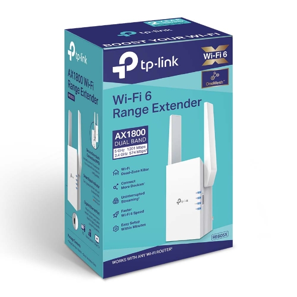 Repetidor WiFi 6 TP-Link RE605X AX1800 Dual Band 4