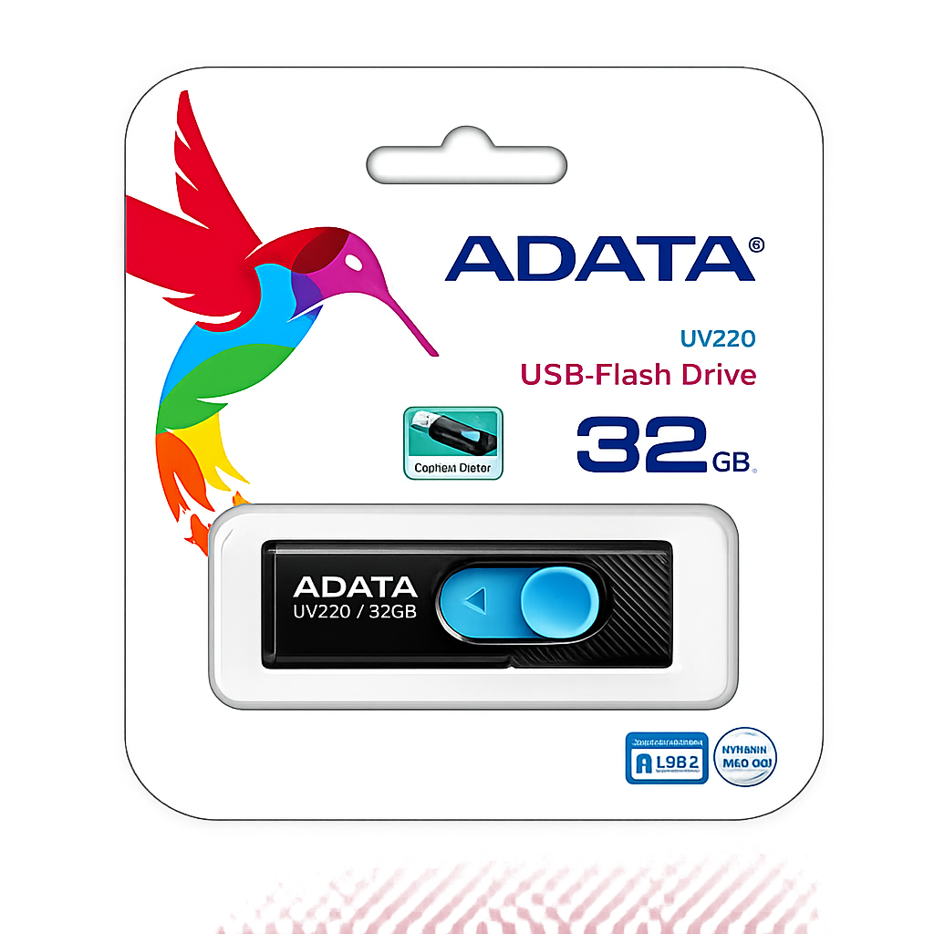 Pendrive Adata AUV220 32GB USB 2.0 Negro Azul 1
