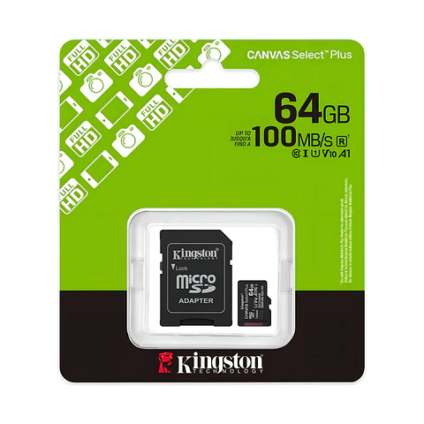Memoria Micro SD Kingston Select Plus 64GB 100MB/s Clase 10