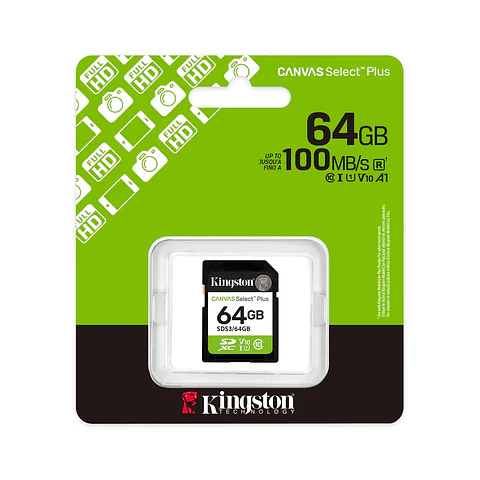 Memoria SD Kingston Go Plus 64GB 100MB/s Clase 10