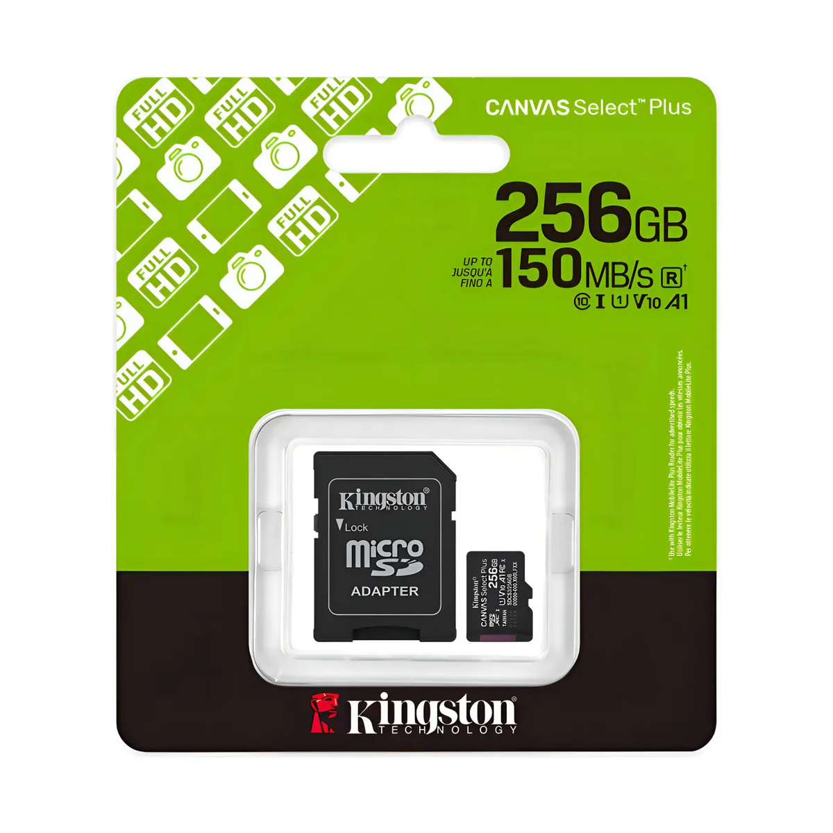 Memoria Micro SD Kingston Canvas Select Plus 256GB 150MB/s 1