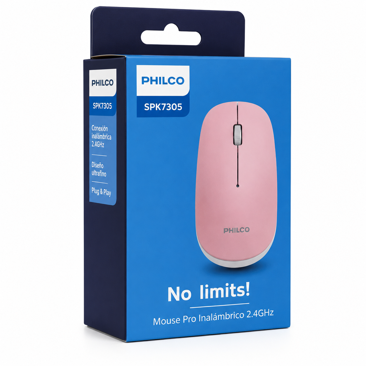 Mouse Pro Inalámbrico Philco SPK7305 2.4GHz Rosa 3