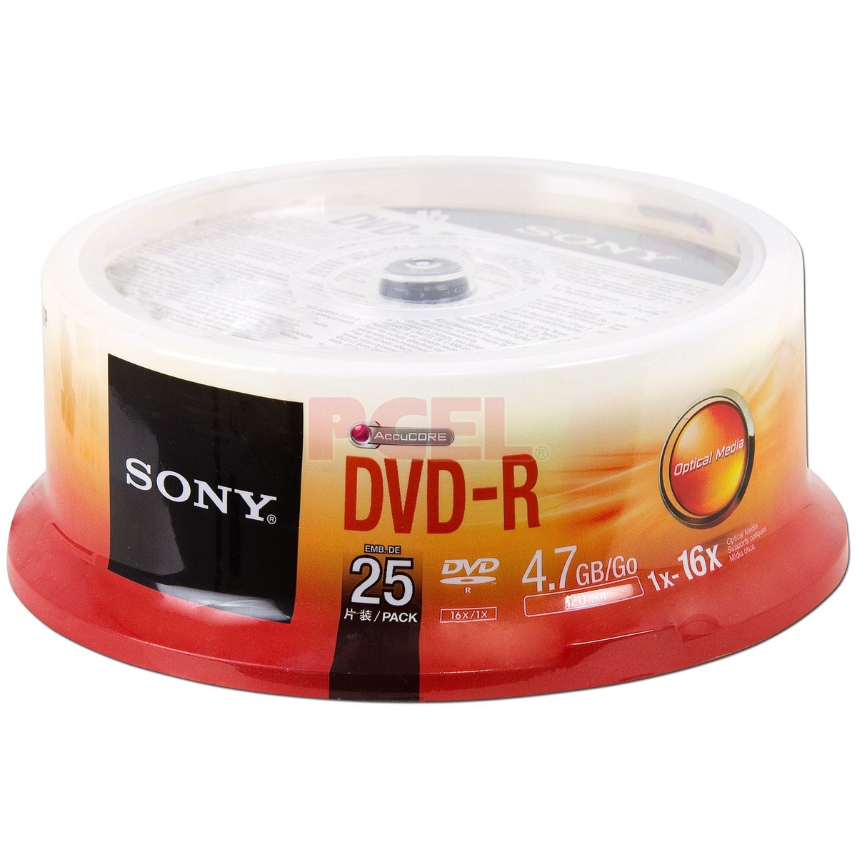 PACK 25 UNIDADES DVD-R 4.7GB 16X120 MIN  SONY 1