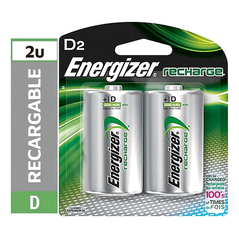 Pilas Recargables Energizer D HR20 1.2V Blíster 2 Unidades